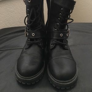 Laced up boots